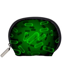 Green Rod Shaped Bacteria Accessory Pouch (small) by Vaneshart