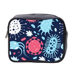 Seamless Pattern Microbes Virus Vector Illustration Mini Toiletries Bag (two Sides)