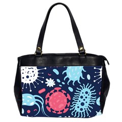 Seamless Pattern Microbes Virus Vector Illustration Oversize Office Handbag (2 Sides)