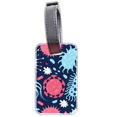 Seamless Pattern Microbes Virus Vector Illustration Luggage Tag (two Sides) by Vaneshart