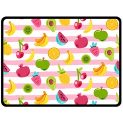 Tropical Fruits Berries Seamless Pattern Fleece Blanket (large) 