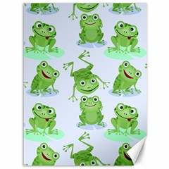 Cute Green Frogs Seamless Pattern Canvas 36  X 48  by Vaneshart