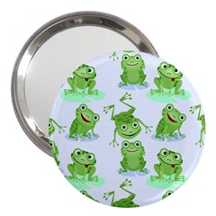 Cute Green Frogs Seamless Pattern 3  Handbag Mirrors