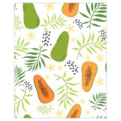 Seamless Tropical Pattern With Papaya Drawstring Bag (small)