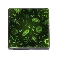 Bacteria Virus Seamless Pattern Inversion Memory Card Reader (square 5 Slot) by Vaneshart