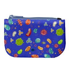 Virus Seamless Pattern Large Coin Purse by Vaneshart