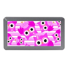 Pink Owl Pattern Background Memory Card Reader (mini)