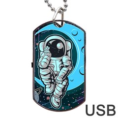 Astronaut Full Color Dog Tag Usb Flash (two Sides)