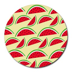 Watermelon Pattern Round Mousepads by Vaneshart