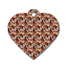 Swimmer 20s Pink Dog Tag Heart (one Side) by snowwhitegirl