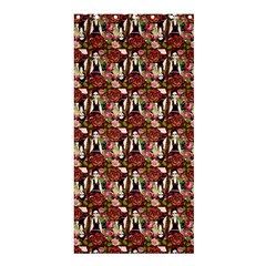 Swimmer 20s Burgundy Shower Curtain 36  X 72  (stall)  by snowwhitegirl