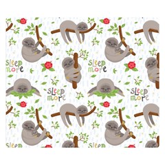 Seamless Pattern With Cute Sloths Sleep More Double Sided Flano Blanket (small)  by Vaneshart