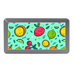 Various Fruits With Faces Seamless Pattern Memory Card Reader (mini)