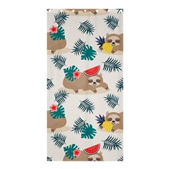 Cute Lazy Sloth Summer Fruit Seamless Pattern Shower Curtain 36  X 72  (stall)  by Vaneshart