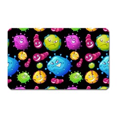 Seamless Background With Colorful Virus Magnet (rectangular)