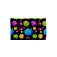 Seamless Background With Colorful Virus Cosmetic Bag (xs)