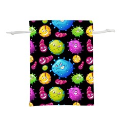 Seamless Background With Colorful Virus Lightweight Drawstring Pouch (l) by Vaneshart