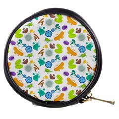 Bacteria Virus Seamless Pattern Mini Makeup Bag