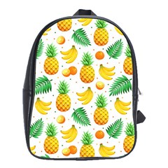 Tropical Fruits Pattern School Bag (xl)