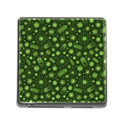 Seamless Pattern With Viruses Memory Card Reader (square 5 Slot)