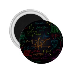 Mathematical Colorful Formulas Drawn By Hand Black Chalkboard 2 25  Magnets