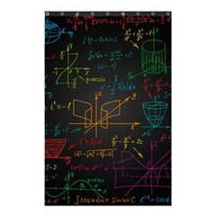 Mathematical Colorful Formulas Drawn By Hand Black Chalkboard Shower Curtain 48  X 72  (small) 