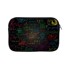 Mathematical Colorful Formulas Drawn By Hand Black Chalkboard Apple Ipad Mini Zipper Cases by Vaneshart