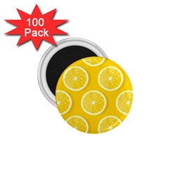 Lemon Fruits Slice Seamless Pattern 1 75  Magnets (100 Pack) 
