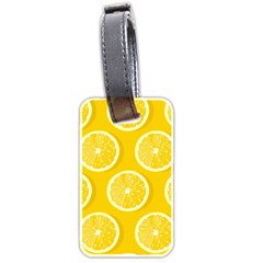 Lemon Fruits Slice Seamless Pattern Luggage Tag (two Sides) by Vaneshart