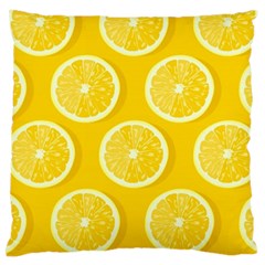 Lemon Fruits Slice Seamless Pattern Large Cushion Case (one Side) by Vaneshart