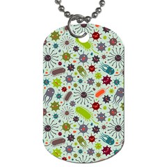 Seamless Pattern With Viruses Dog Tag (two Sides)