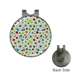 Seamless Pattern With Viruses Hat Clips With Golf Markers