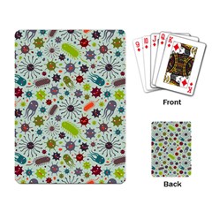 Seamless Pattern With Viruses Playing Cards Single Design (rectangle)