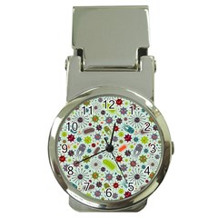 Seamless Pattern With Viruses Money Clip Watches