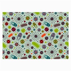 Seamless Pattern With Viruses Large Glasses Cloth