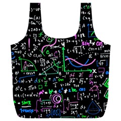 Math Linear Mathematics Education Circle Background Full Print Recycle Bag (xxl) by Vaneshart