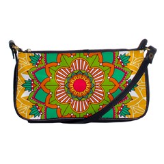 Mandala Patterns Yellow Shoulder Clutch Bag