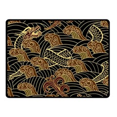 Oriental Traditional Seamless Pattern Dragon Fleece Blanket (small)