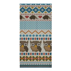 Fabric Texture With Owls Shower Curtain 36  X 72  (stall) 