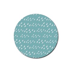 Group Of Birds Flying Graphic Pattern Rubber Round Coaster (4 Pack)  by dflcprintsclothing