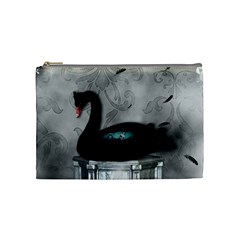 Wonderful Black Swan With Dark Mermaid Cosmetic Bag (medium)