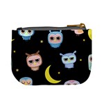 Cute Owl Doodles With Moon Star Seamless Pattern Mini Coin Purse Back