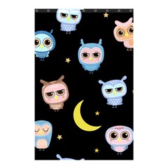 Cute Owl Doodles With Moon Star Seamless Pattern Shower Curtain 48  X 72  (small)  by Vaneshart