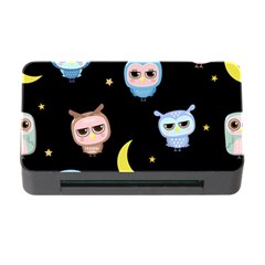 Cute Owl Doodles With Moon Star Seamless Pattern Memory Card Reader With Cf by Vaneshart