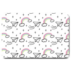 Cute Art Print Pattern Large Doormat  by Vaneshart