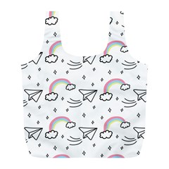 Cute Art Print Pattern Full Print Recycle Bag (l) by Vaneshart