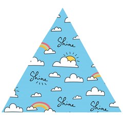 Sky Pattern Wooden Puzzle Triangle by Vaneshart