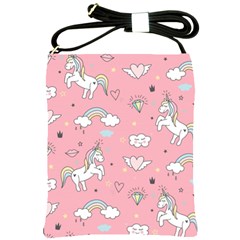 Cute Unicorn Seamless Pattern Shoulder Sling Bag