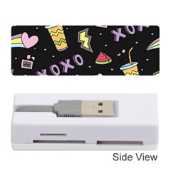 Cute Girl Things Seamless Background Memory Card Reader (stick)