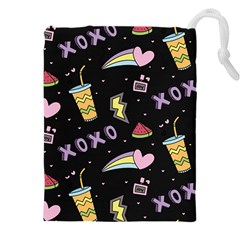 Cute Girl Things Seamless Background Drawstring Pouch (4xl) by Vaneshart